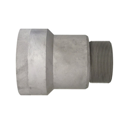 KL-0174-572 - Adaptador 2 1/4" a 2 3/4", 28t: Adaptador metálico cilíndrico con rosca externa y extremo moleteado
