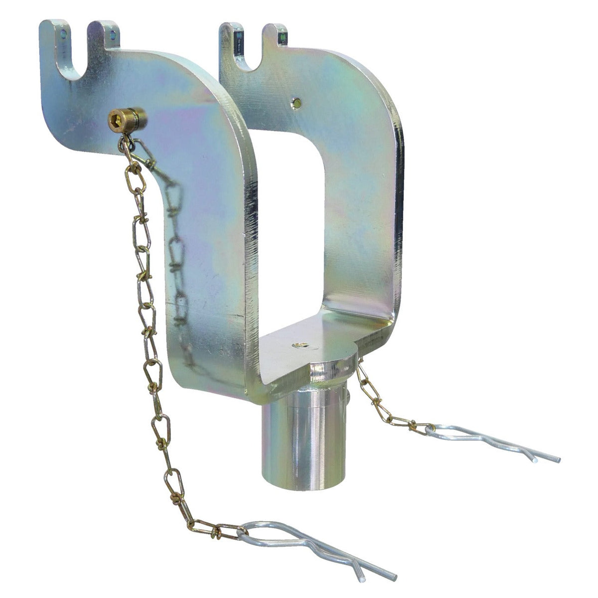 KL-0040-2580 A - Dispositivo de grabación sin anillo de sujeción: Soporte metálico en U con pasadores y cadenas de seguridad