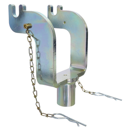 KL-0040-2580 A - Dispositivo de grabación sin anillo de sujeción: Soporte metálico en U con pasadores y cadenas de seguridad