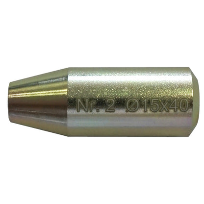 KL-0500-4056-2 - Cono deslizante Ø15, 40 mm de largo: Cono metálico roscado con grabado Nr. 2 Ø15x40