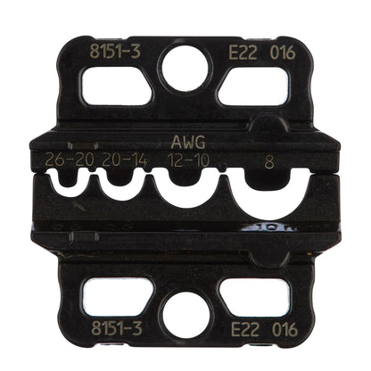 8151-3 - Juego de matrices de engarce f. unisol. Conector de engarce: Matriz de engarce con cuatro cavidades graduadas