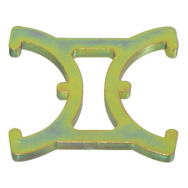 KL-0680-2403 A - Calibre de ajuste (VCT): Herramienta metálica dorada en forma de H con ganchos en las cuatro esquinas
