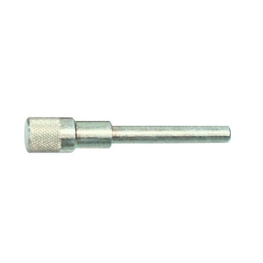 KL-1280-233 B - Pasador de bloqueo Ø7,9 / Ø11,9: Pasador metálico cilíndrico con cabeza moleteada y vástago largo