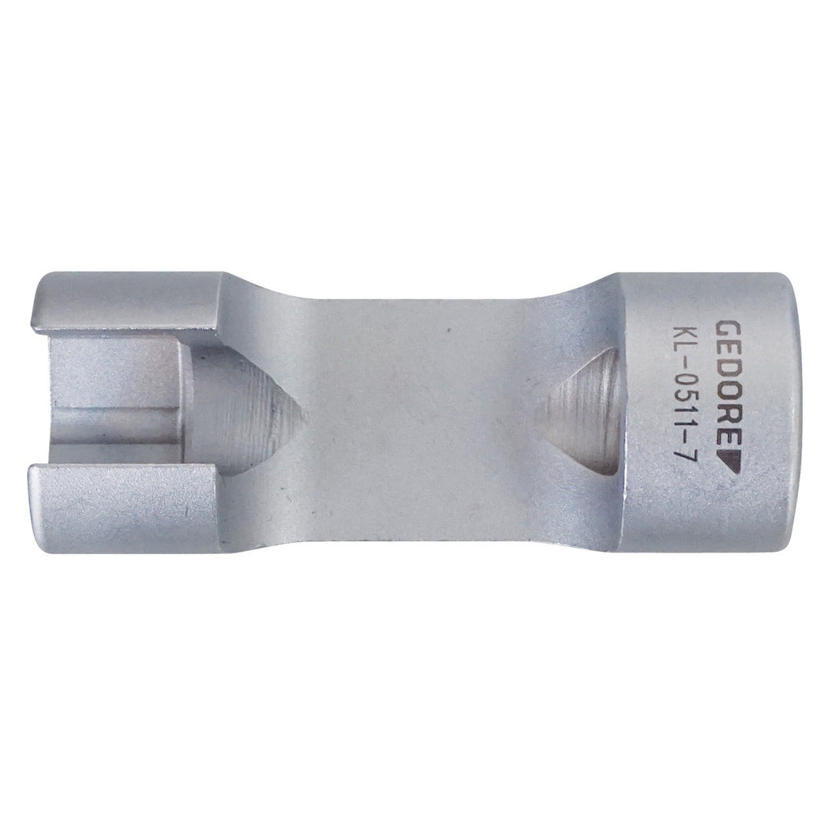 KL-0511-7 - Inserto especial para llave de vaso SW21: Inserto metálico con extremo ranurado en horquilla y otro