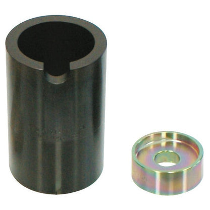 KL-1010-120 A - Herramienta Silentbloc, Ø 60mm: Casquillo cilíndrico ranurado y arandela metálica con orificio central