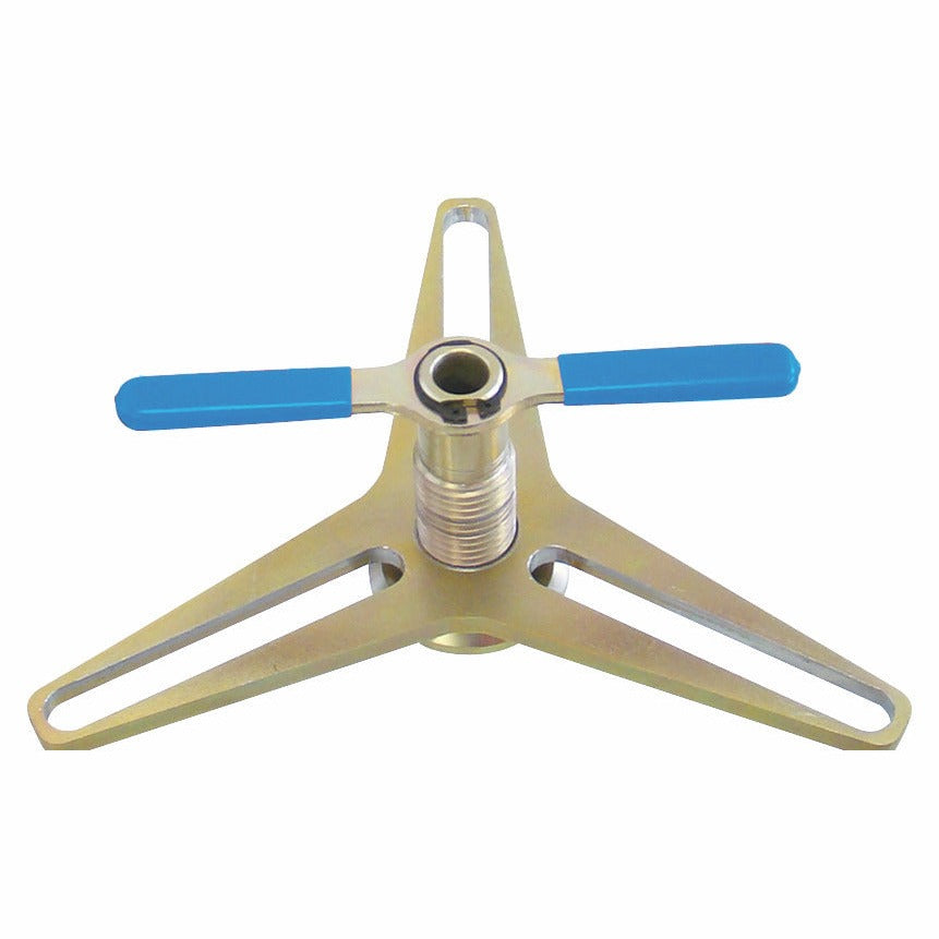 KL-0500-401-1 - Pretensor de embrague: Extractor de tres brazos con mango en T azul y husillo central