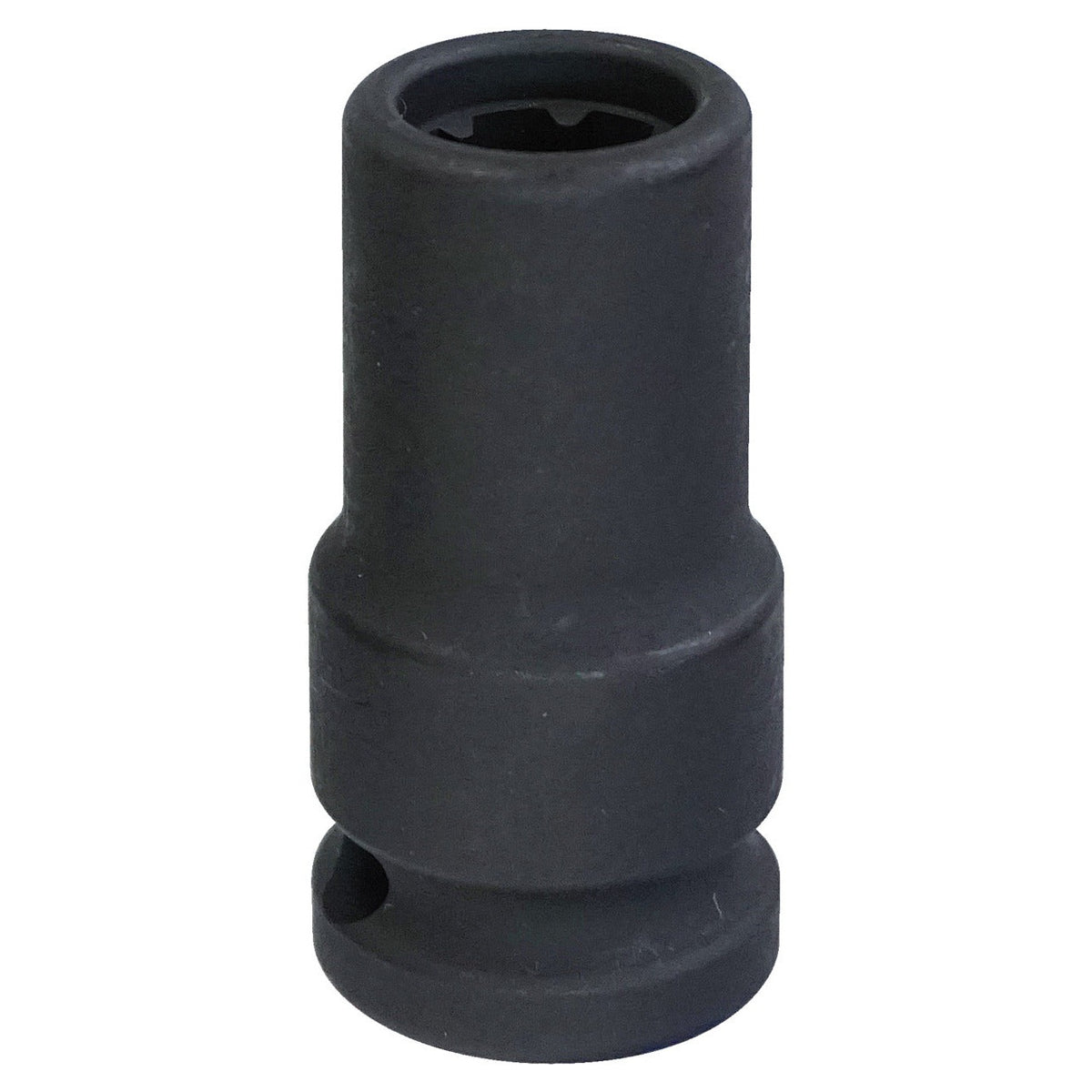 KL-0112-911 - Llave de tubo: Vaso de impacto negro con orificio de retención lateral y cuadradillo hexagonal interior