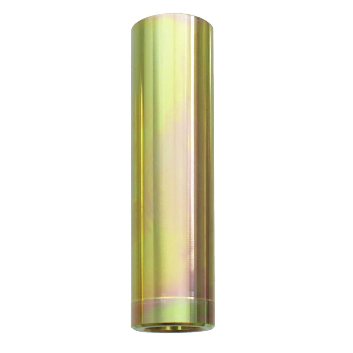 KL-0039-1803 - Casquillo de centrado largo Ø29,7: Casquillo cilíndrico metálico con acabado dorado iridiscente