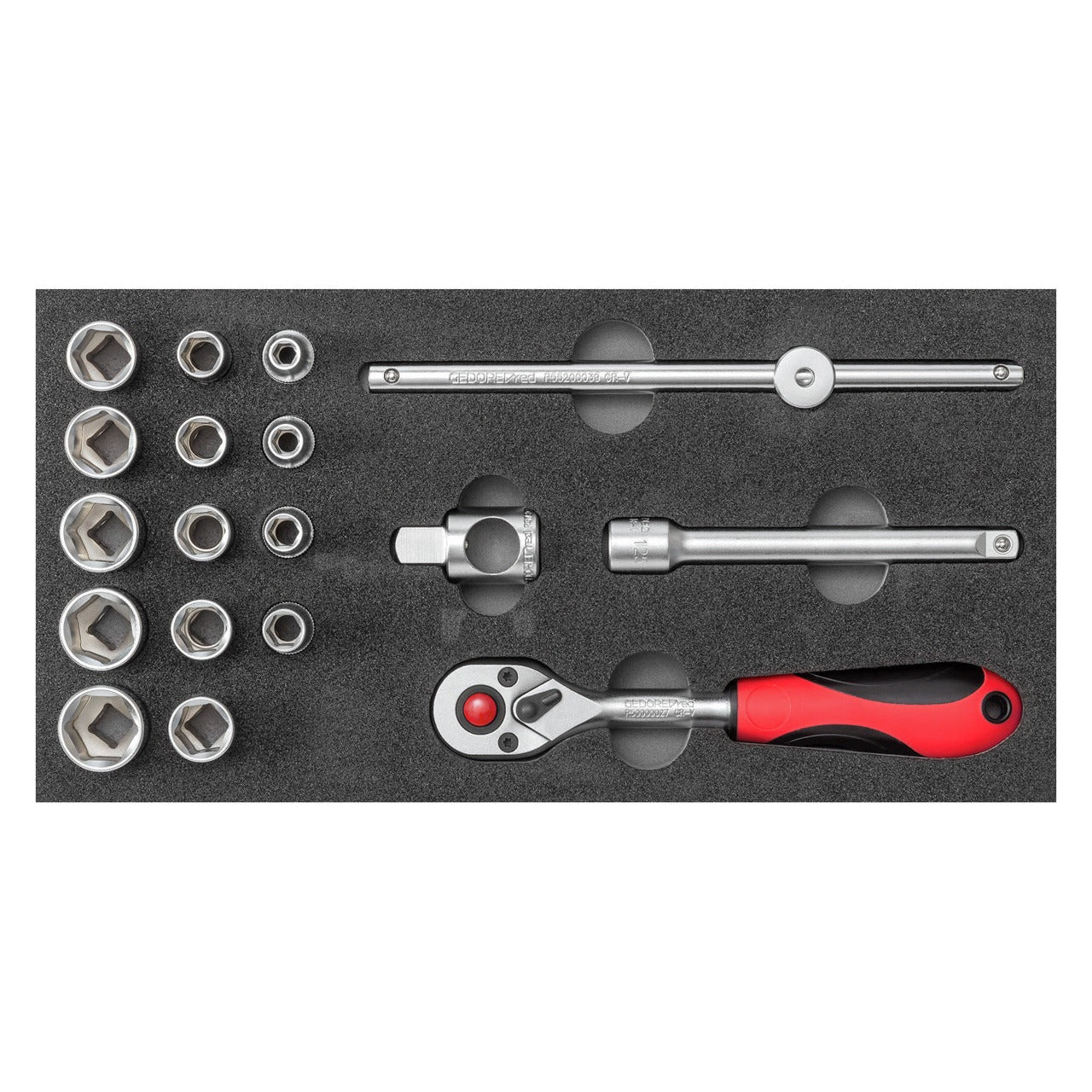 GEDORE red R22150020 - Jeu de douilles 3/8" en module Check Tool - 8 pièces
