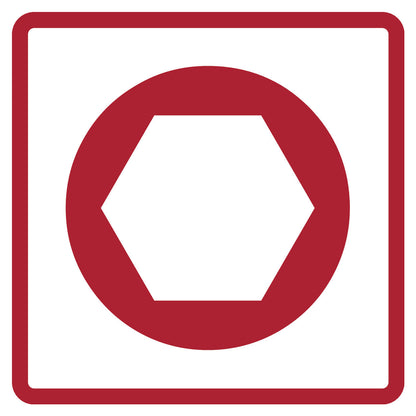 Vaso 1/4" hexagonal
